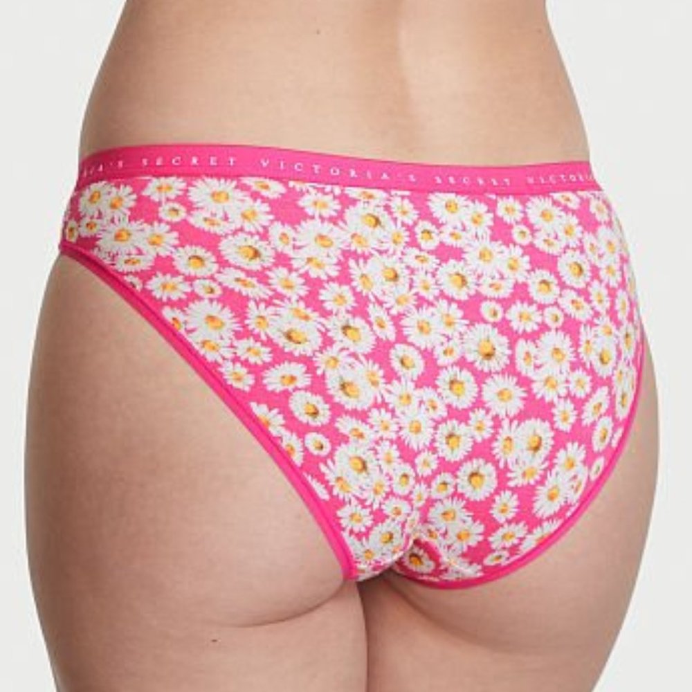Daisies VS Stretch Cotton Bikini Panties Pink Mini Daisies NWT